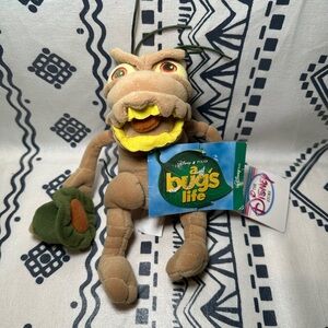 Vintage Disney Store A Bugs Life PT Flea Bug Bean Bag Plush Stuffed Toy 8”‎